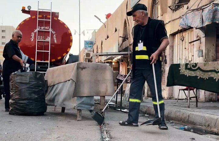 خدمت خادمان در قرارگاه نجف