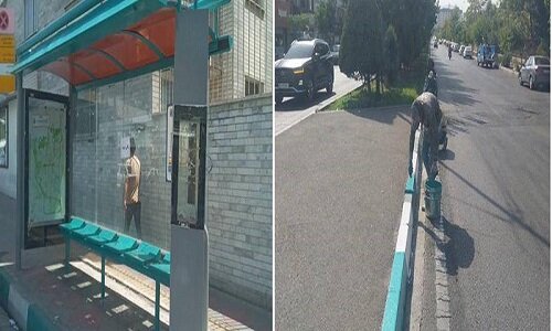 رنگ‌آمیزی ۱۶۰ هزار متر مربع از المان‌های شهری منطقه ۵ در طرح الگوی خدمت
