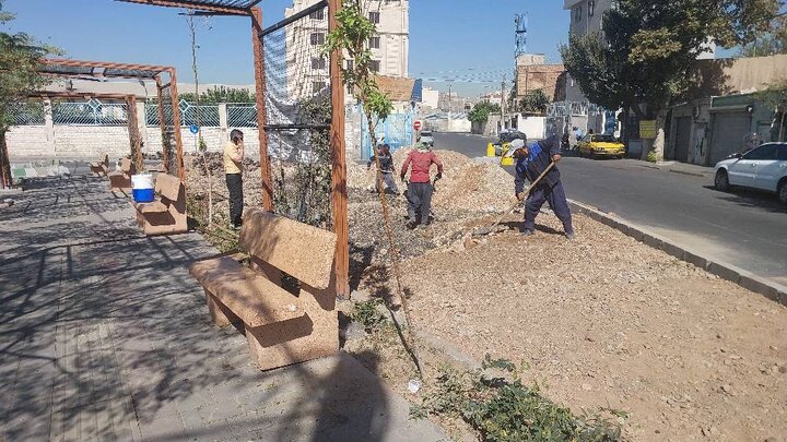 پیشرفت ۹۰ درصدی پروژه اصلاح هندسی میدان صبح صادق در محله هرندی 