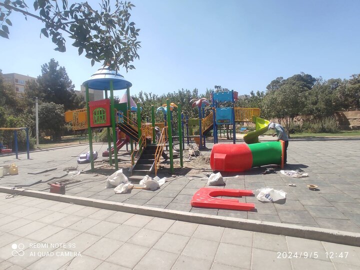 نوسازی وسایل بازی کودکان در مراکز تفرجگاهی منطقه ۱۸ 