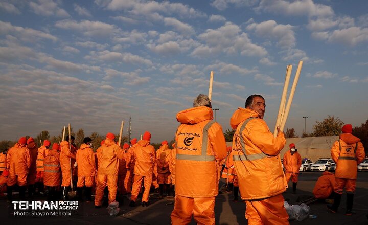 رزمایش زمستانه مشترک شهرداری تهران و پلیس راهور
