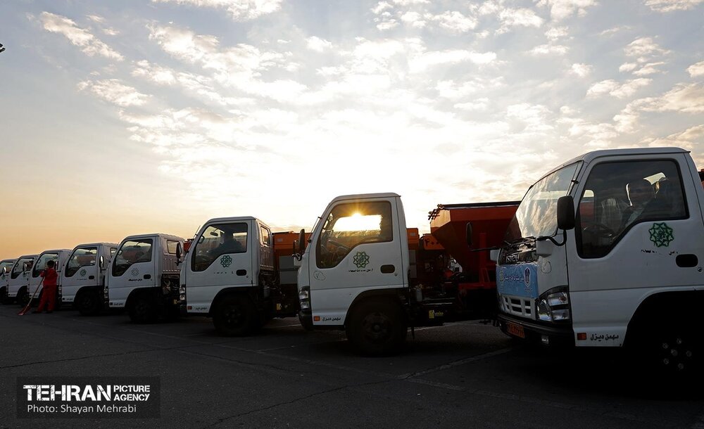 رزمایش زمستانه مشترک شهرداری تهران و پلیس راهور