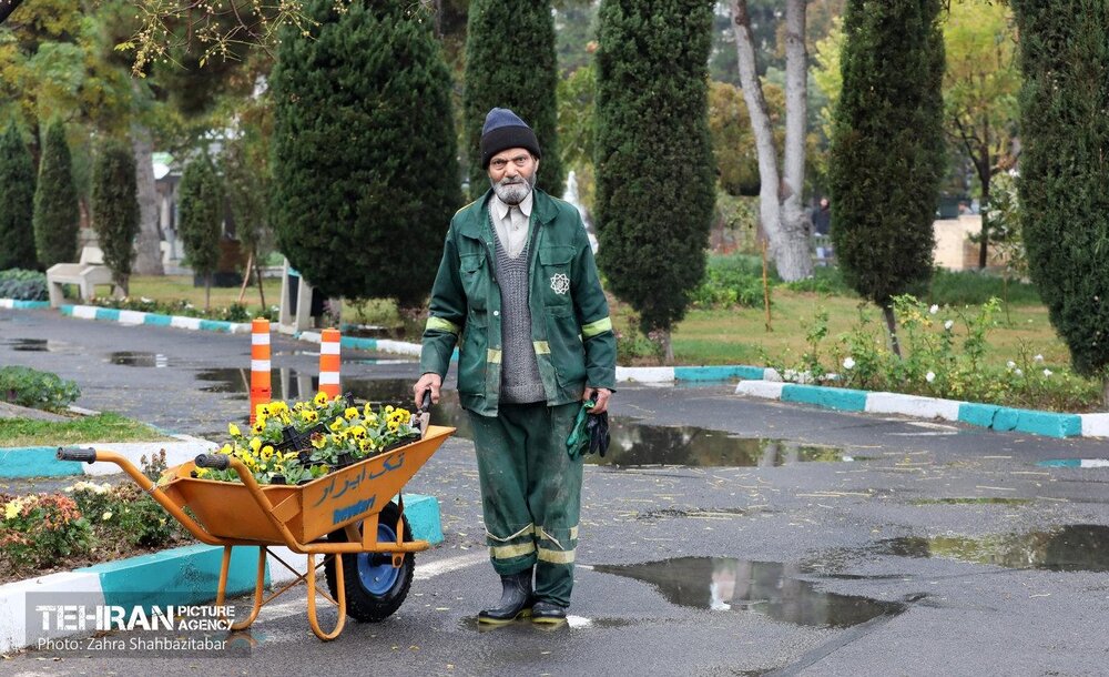 بارش باران پاییزی در تهران