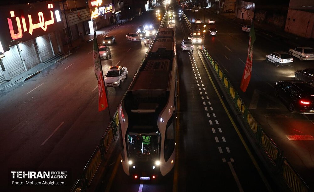 تست گرم تراموای چرخ لاستیکی بامداد ۲۲ بهمن انجام شد