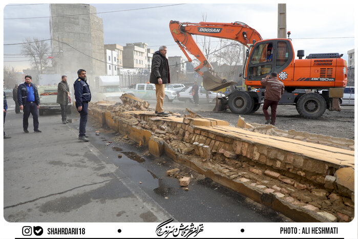 فرآیند تعریض محور شهید زندیه به میرهاشم آغاز شد