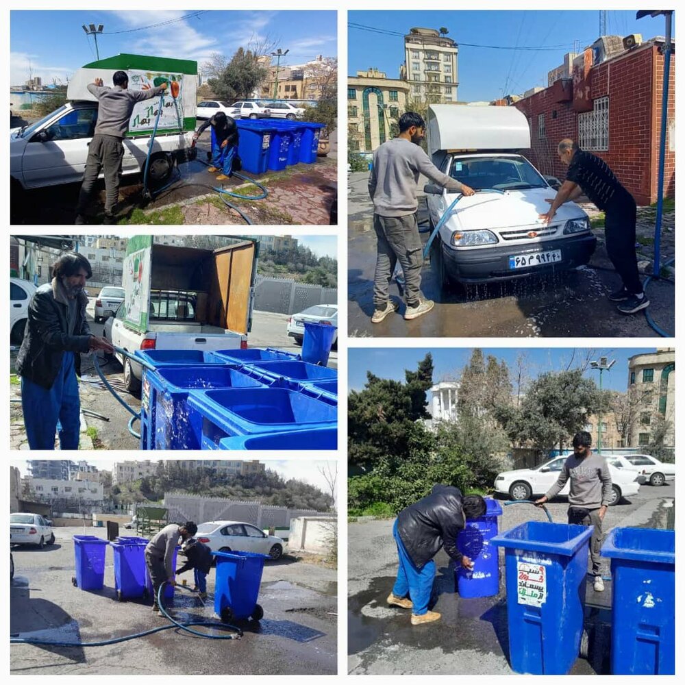 اقدامات شهرداری تهران جهت پاکسازی مسیر راهپیمایی روز جهانی قدس