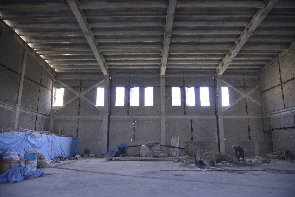 مجموعه ورزشی ازگل با اتمام بیش از نیمی از ساخت به مرحله نازککاری رسید