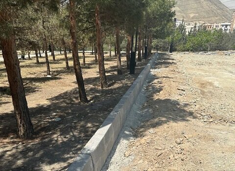 مرمت و بهسازی کفپوش بوستان کلبه صحرا به میزان یک هزار متر مربع