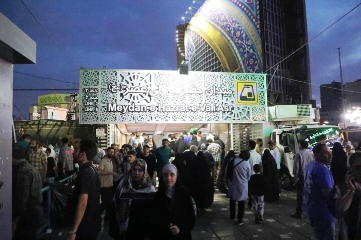 خدمات‌رسانی مترو در اجتماع مردمی امام رضایی‌ها در پایتخت