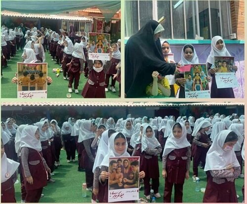 حضور بیش از ۲۰۰ دانش آموز در جشنواره «خواهر، برادری» در دبستان توحید