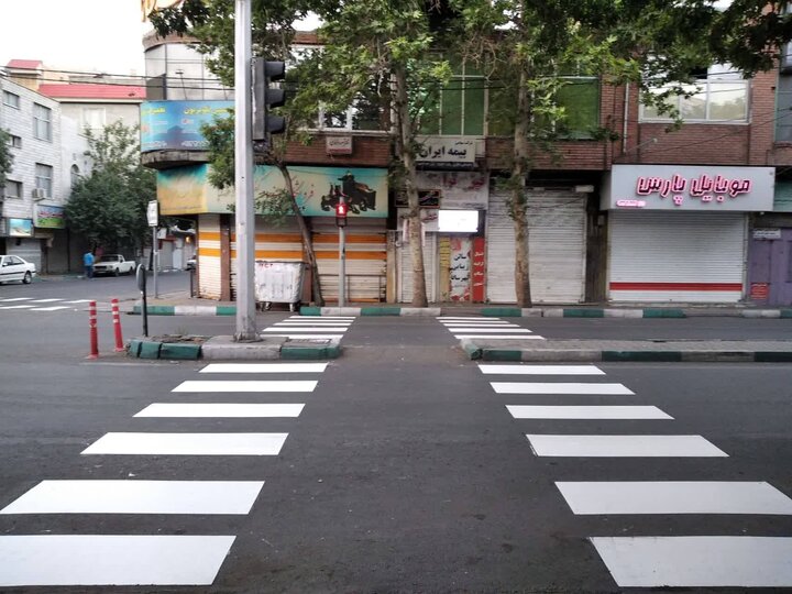 اجرای بیش از ۳۱ هزار متر خط‌کشی و احداث ۵۰۰ بلوک عابر پیاده
