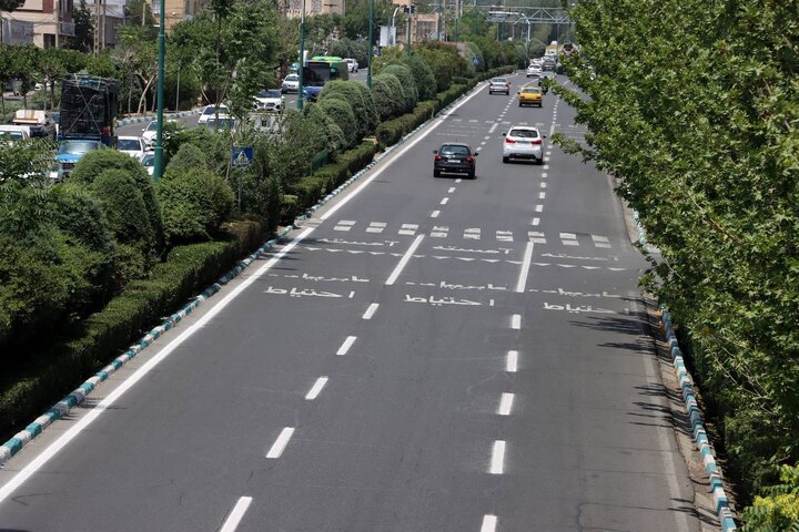خط‌کشی ۳۴۵ کیلومتری محوری در معابر منطقه ۲۲