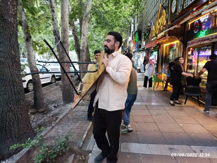 آغاز طرح آزادسازی معابر پایتخت با محوریت جمع‌آوری میز و صندلی واحدهای صنفی مواد غذایی
