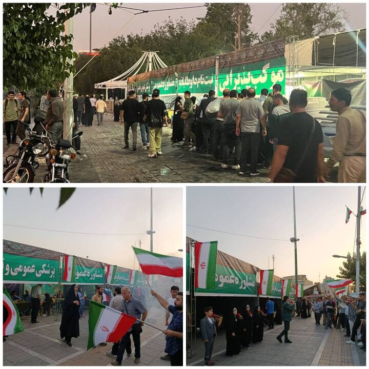 غرفه‌های مردمی در چهارراه حضرت ولیعصر(عج)/ همدلی شهروندان در خدمت‌رسانی