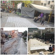 نوسازی بیش از ۲۰۰ متر مربع معبر در میدان منیریه