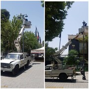 رفع خاموشی پایه چراغ‌های خیابان استاد شهریار