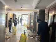 پاکسازی منازل آسیب‌دیده از تجاورز رژیم صهیونیستی در شمال تهران