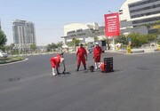 پاکسازی و لایروبی انهار معابر شمالی منطقه ۲۲
