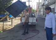 جمع‌آوری سازه‌های تبلیغاتی غیرمجاز در منطقه ۲