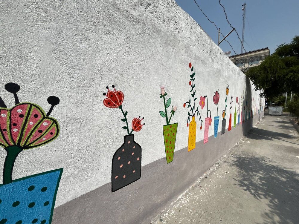 پایان پروژه نقاشی دیواری با مشارکت دانشآموزان شرق تهران در منطقه ۱۳