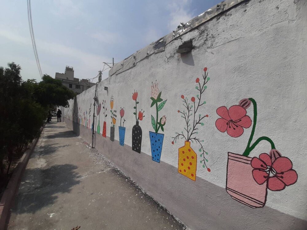 پایان پروژه نقاشی دیواری با مشارکت دانشآموزان شرق تهران در منطقه ۱۳