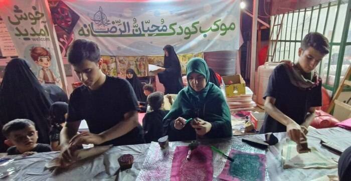 موکب محبان‌الرضا منطقه ۱۳، تنها موکب کودک و نوجوان در عراق/ نوجوانان منطقه ۱۳ سفیران فرهنگی در راهپیمایی اربعین 