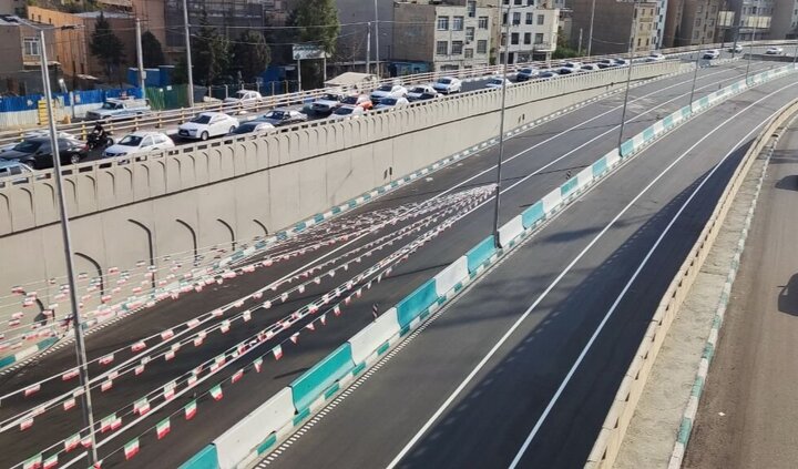 تقاطع غیرهمسطح جنت آباد- آبشناسان به بهره‌برداری  رسید