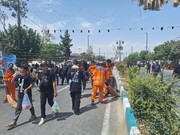 خدمات گسترده سازمان مدیریت پسماند در مسیر پیاده‌روی جاماندگان اربعین