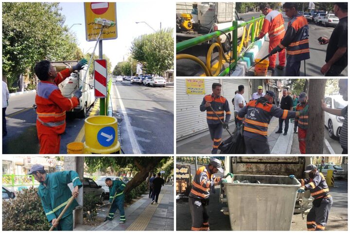  اجرای طرح ویژه نگهداشت شهری در خیابان حضرت ولیعصر(عج) در منطقه ۱۱