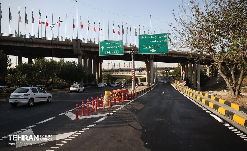 بهره‌برداری از دوربرگردان غیرهمسطح شمال به شمال بزرگراه چمران