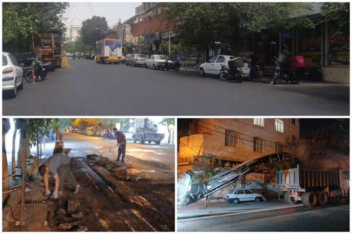 ارتقاء زیرساخت‌های شهری با توزیع ۴۰۰ تن آسفالت در خیابان اسکندری