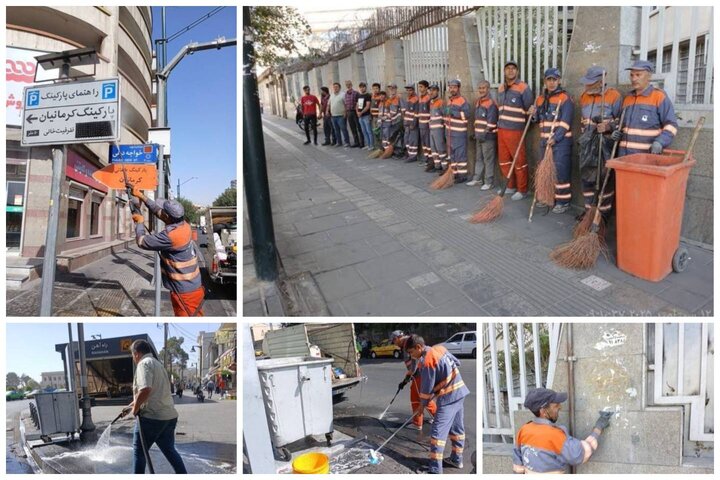 اجرای طرح تحول نگهداشت شهر در محور خیابان کارگر در منطقه ۱۱