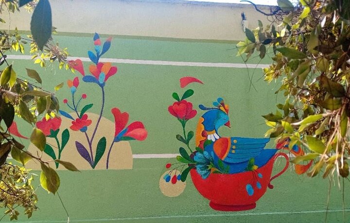 چهره‌ای تازه برای بوستان خیام با ۷۰۰ مترمربع نقش و رنگ