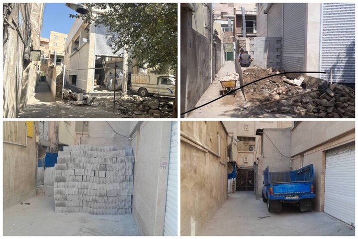اجرای طرح آزادسازی معابر و ساماندهی محله مختاری در منطقه ۱۱