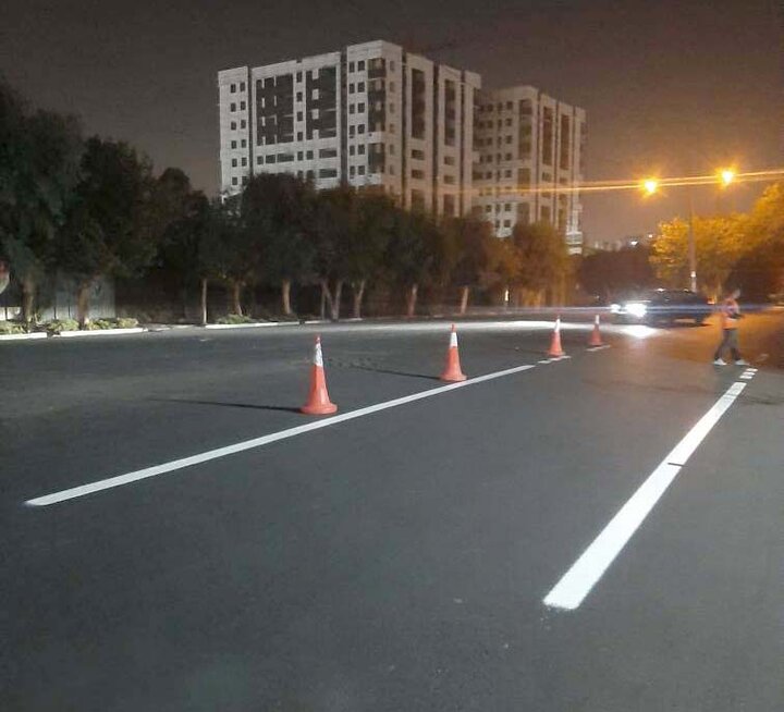 اجرای ۳۵ هزار متر خط‌کشی محوری معابر در شهریور ماه 