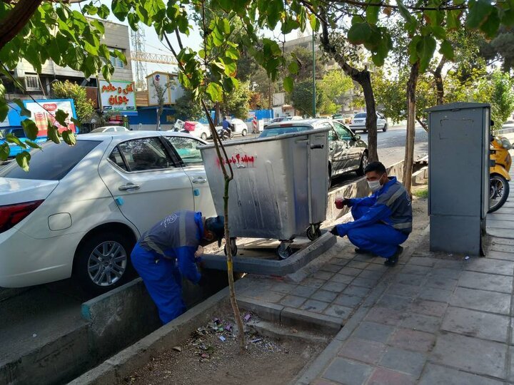 طرح شستشو و مرمت المان‌های شهری در منطقه ۴