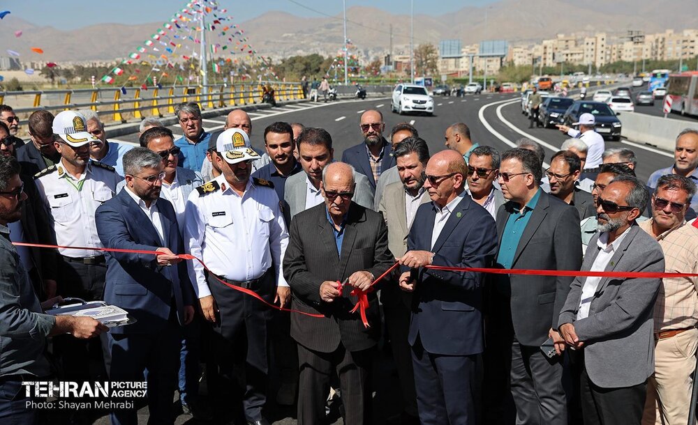 آیین افتتاح دسترسی شمال به جنوب بزرگراه آیت‌الله سعیدی