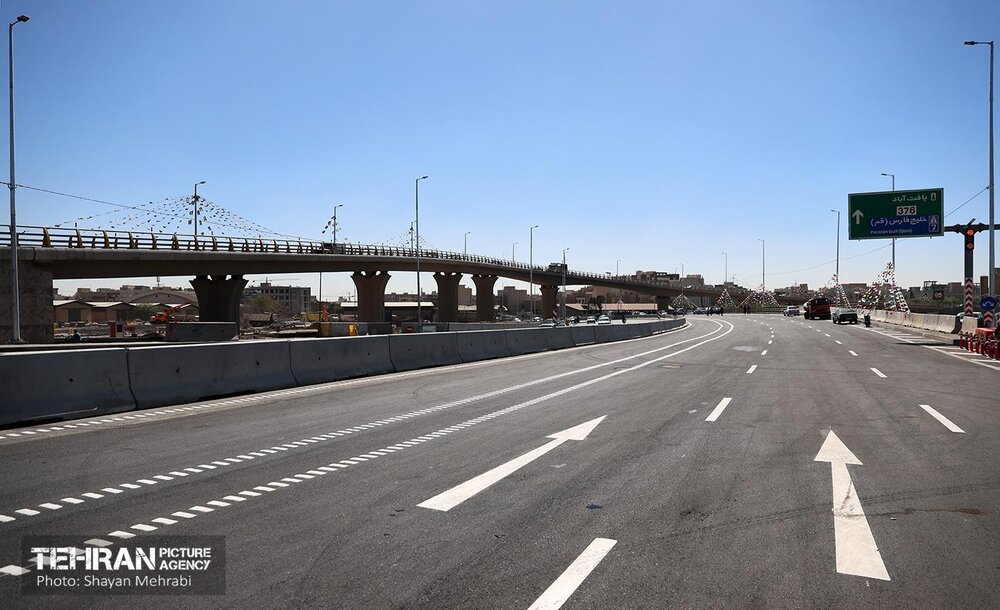 آیین افتتاح دسترسی شمال به جنوب بزرگراه آیت‌الله سعیدی