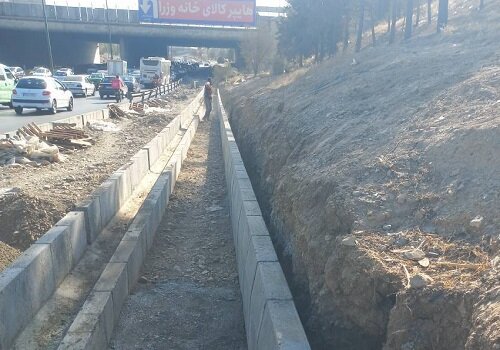 آغاز احداث نهر روباز در بزرگراه شهید لشگری شرق محدوده منطقه ۵