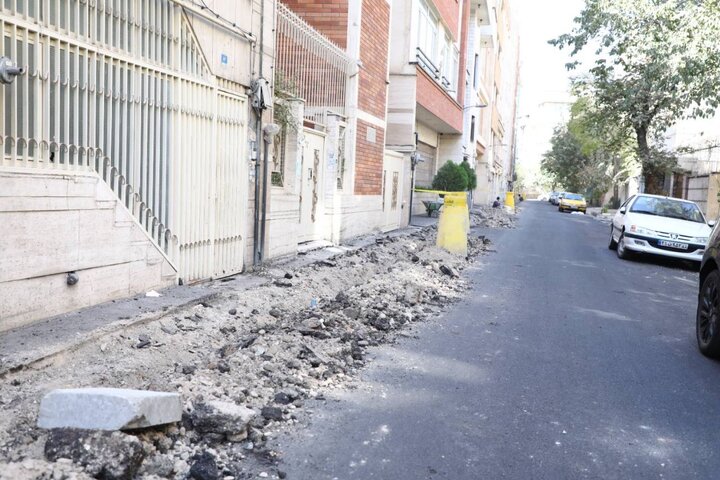 اجرای تک‌جدول برای خانه‌های بی‌حریم؛ کوچه تهرانی۲ منطقه ۱۲ در مسیر انسان محور