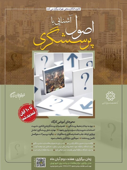 برگزاری کارگاه آشنایی با اصول پرسشگری در مرکز مطالعات