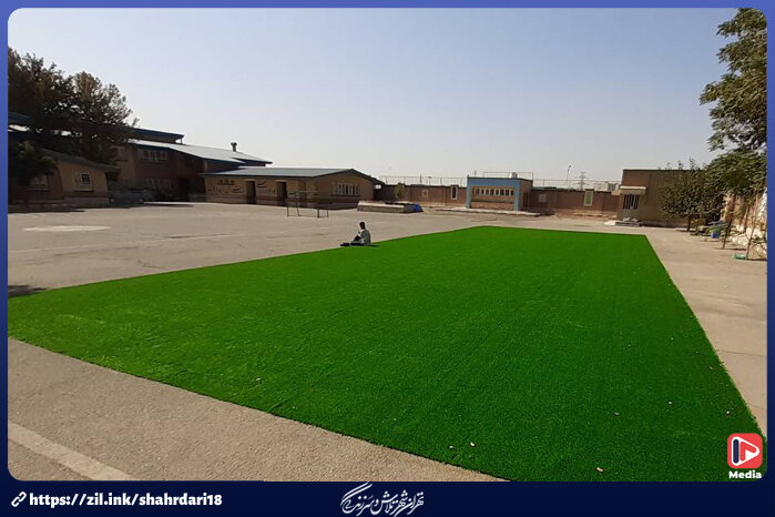 دانش آموزان مدارس استثنائی منطقه ۱۸ صاحب زمین چمن شدند 