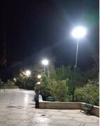 اجرای طرح بهسازی روشنایی در بوستان ملت با نصب برج‌های نوری جدید