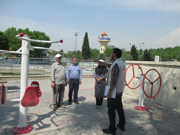 ایمنی آب‌نماها و دریاچه‌ منطقه ۹ بررسی شد