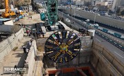 مونتاژ قطعه اصلی دومین دستگاه TBM خط ۱۰