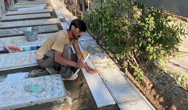 مرمت و بهسازی قطعه ۲۹ گلزار شهدای بهشت زهرا(س)