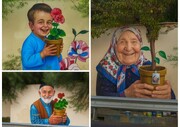 اجرای نقاشی دیواری «طراوت زندگی» در بزرگراه یادگار امام (ره)