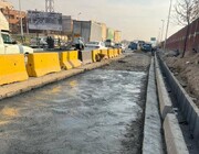 رفع گلوگاه ترافیکی در مسیر شمال به جنوب بزرگراه شهید آیت‌الله سعیدی