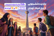 دانشجویان فردا و پس فردا با تخفیف ویژه از برج میلاد بازدید کنند