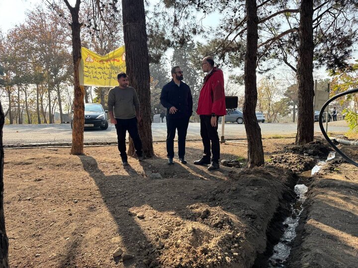 مرمت انهار سنگی و انتقال پساب تصفیه برای مدیریت پایدار منابع آب در بوستان چیتگر